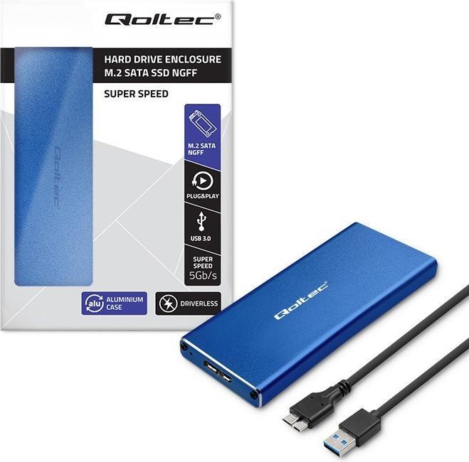 Produktbild Qoltec Aluminium-Gehäuse (M.2)