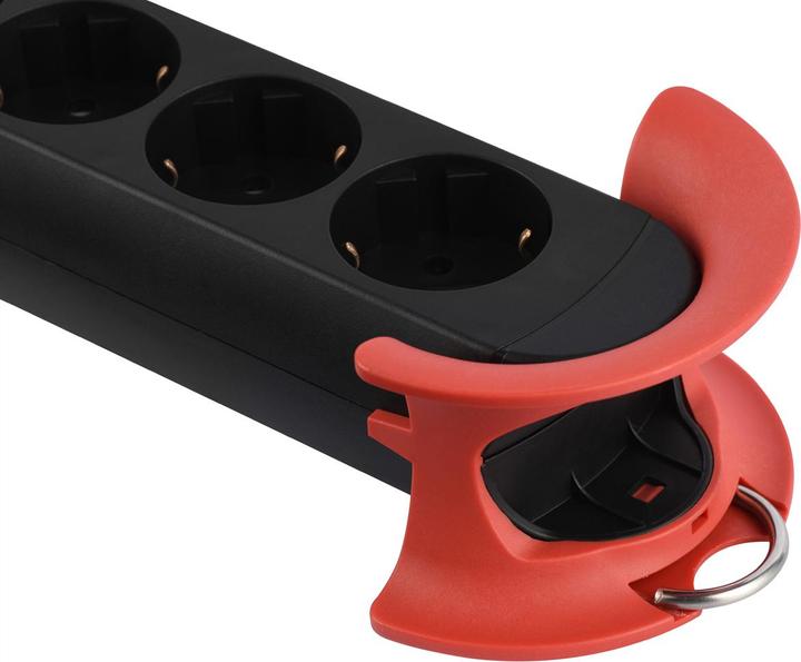Image du produit Bachmann HOOK Indoor 5x contact de protection plastique avec interrupteur 5m (5 x, CEE 7/3, 5 m)