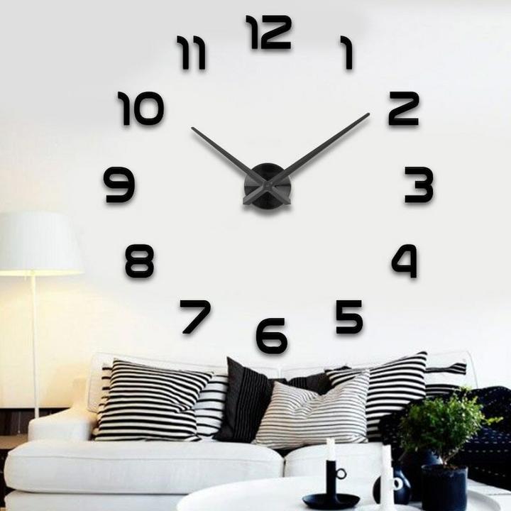 Produktbild Ikonka Grosse Wanduhr 80-120cm schwarz 12 Ziffern