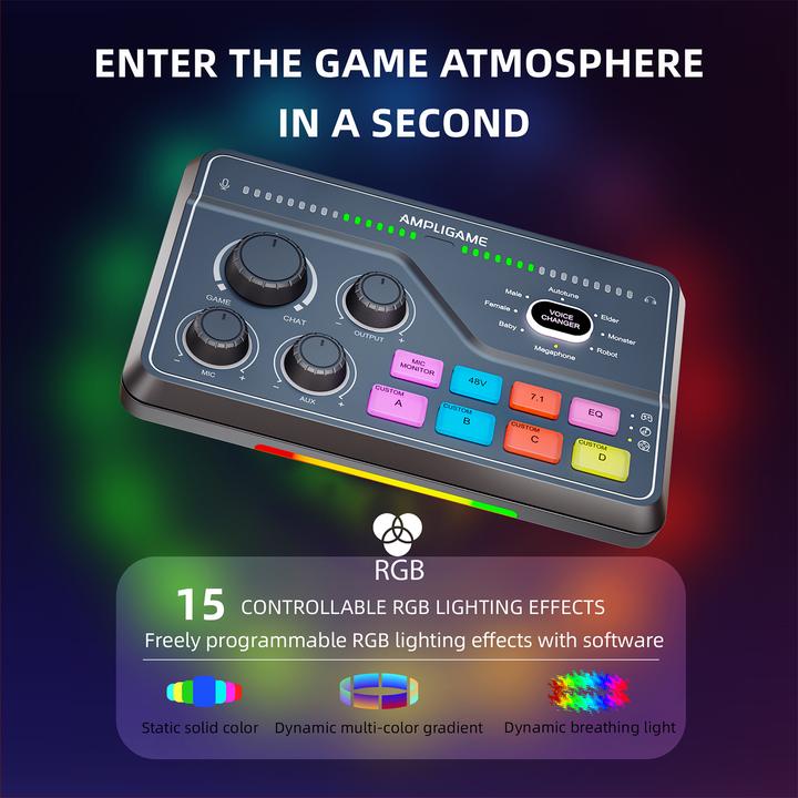 Actual product image Fifine Gaming Audio Mixer SC8
