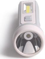 Image du produit ProPlus Lampe torche 1W LED + 1W COB rechargeable grise