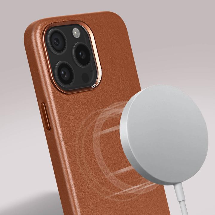 Productafbeelding Decoded Leren achterkant voor iPhone 15 Pro Max Bruin (Apple iPhone 15 Pro Max)