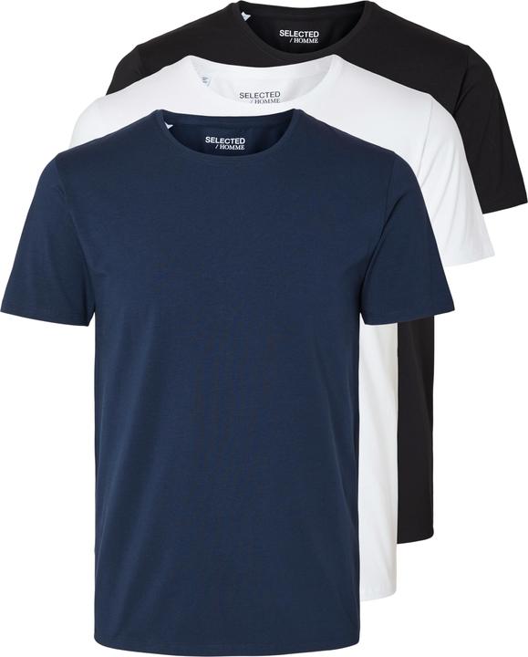 Black, Blue, White