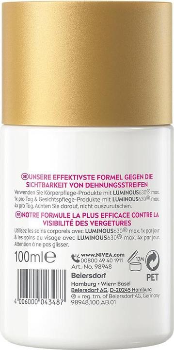Image du produit NIVEA Sérum huileux lumineux pour le corps anti-vergetures (Huile pour le corps, 100 ml)