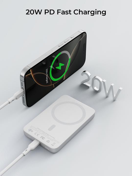 Actual product image Aukey MAG FUSION SLIM - Powerbank (10000 mAh, 10000 W, 36000 Wh)