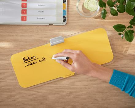 Produktbild Leitz Glassboard Desktop-Memoboard Gelb (38 x 15 cm)