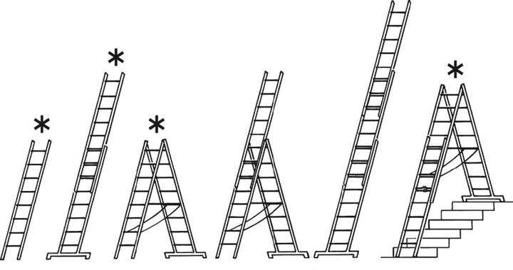Actual product image Hymer-Leitern All purpose ladder 4047/3x9 (Multi-purpose ladder)