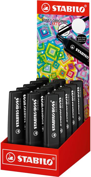 Immagine prodotto STABILO BOSS NATURE COLORS - evidenziatore (Nero, 5 mm, 15 x)