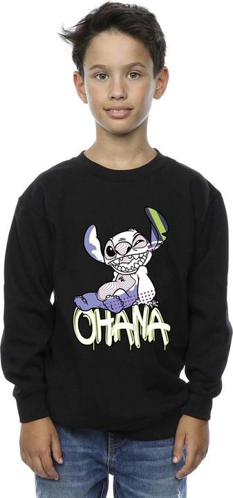 Actual product image Disney Boys Lilo And Stitch Ohana Graffiti Sweatshirt (116)