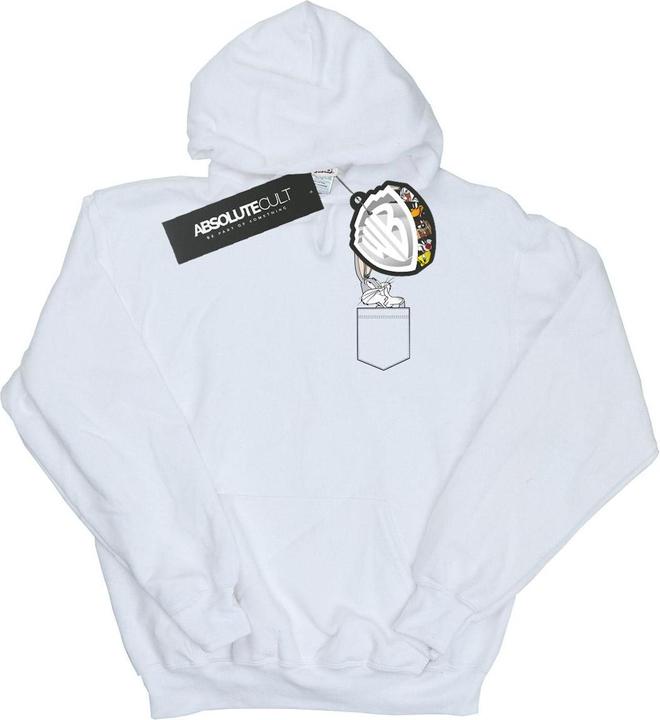 Immagine prodotto Looney Tunes Bugs Bunny Faux Pocket Felpa con Cappuccio Ragazzi (128)