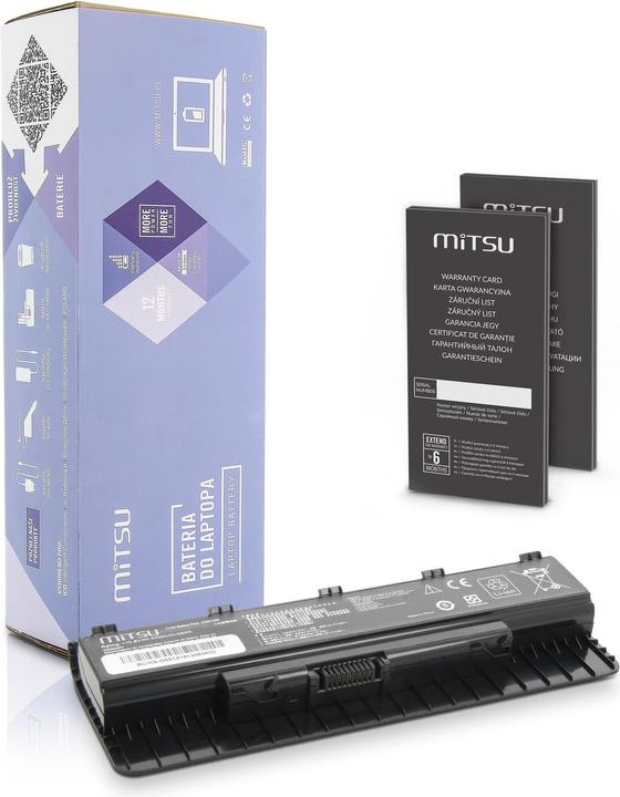 Actual product image Mitsu BATTERY BC/AS-G551 (ASUS 4400 MAH 49 WH) - Battery (1 Cells, 4400 mAh)