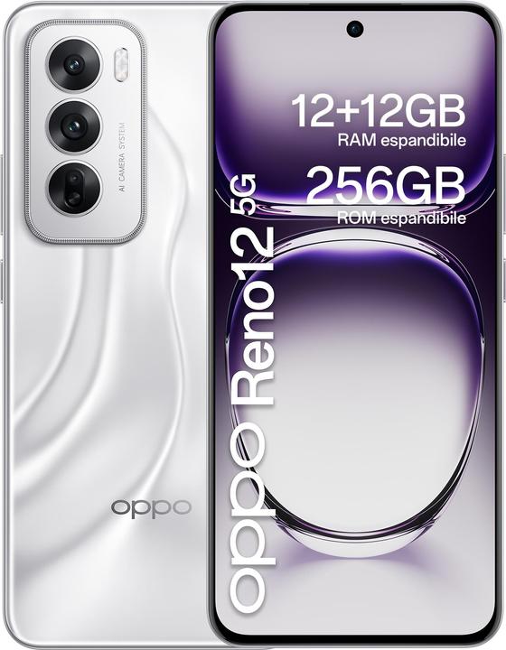 Produktbild OPPO Reno12 5G (256 GB, Astro Silver, 6.70", Dual SIM, 50 Mpx, 5G)