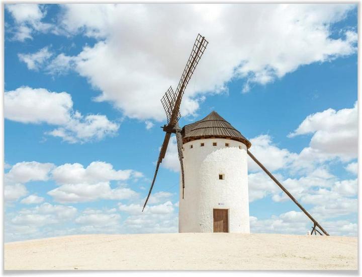 Actual product image Trenddeko Windmills on the Don Quixote Route in Spain (50 x 40 cm)