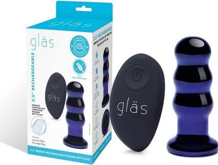 Image du produit Gläs Buttplug vibrant perlé rechargeable à distance