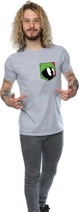Produktbild Looney Tunes Marvin The Martian Face Faux Pocket TShirt (3XL)