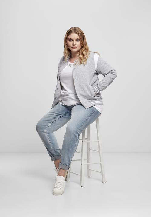 Produktbild Urban Classics Ladies Organic Inset College Sweat Jacket (L)