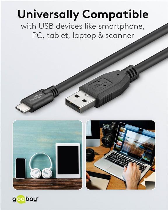 Actual product image Goobay USB cable (0.50 m, USB 2.0)