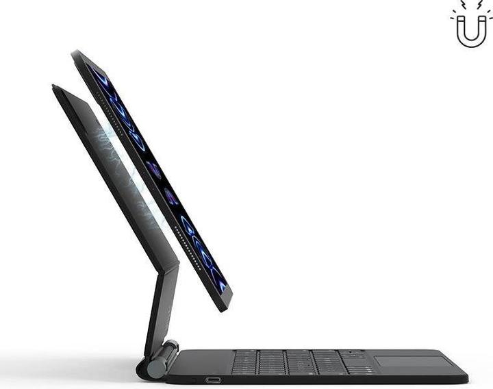 Immagine prodotto JCPAL FolioKeys Pro Custodia con tastiera sottile e trackpad per iPad Pro 12,9 pollici (4-6 (Ing. Int.)
