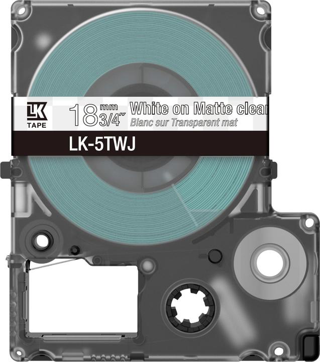 Produktbild Epson Matte Clear/White 18mm LK-5TWJ (1.80 cm, Transparent)