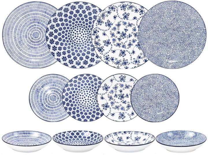 Produktbild Ibili Teller-Set Armonia 19+20+26.80 cm 12 Stück, Blau (12 Stück)