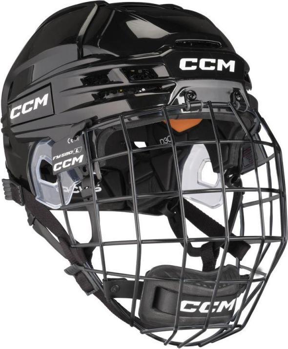 CCM Tacks 720 SR hockey helmet with cage (red, S) (S)
