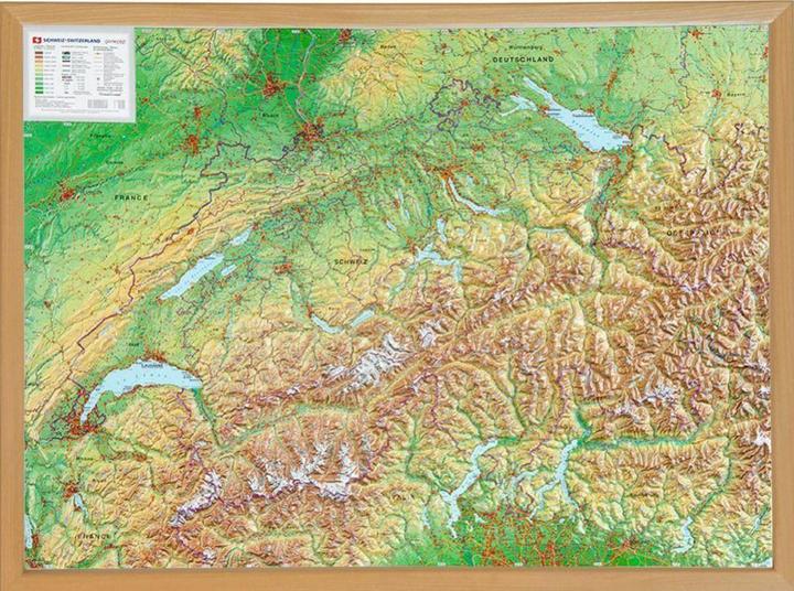 Produktbild 3D Reliefkarte Schweiz