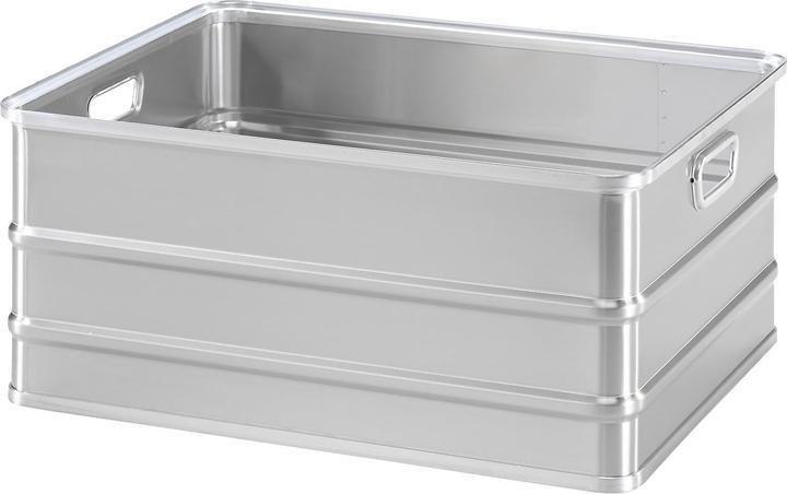Actual product image Gmöhling Transport box, stackable, unperforated, various sizes (76 x 58 x 33 cm, 116 l)