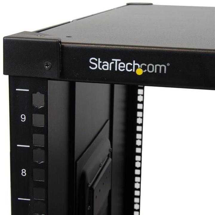 Produktbild StarTech Mobiles Server Rack mit Griffen - rollbarer Serverschrank / Netzwerschrank - 9HE (9 HE, 19 Zoll Rack)