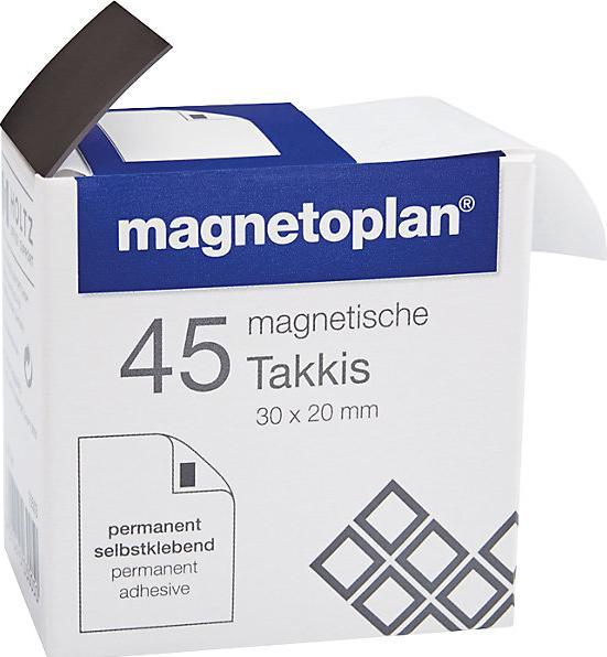 Actual product image Magnetoplan Adhesive corners, magnetic, LxW 30 x 20 mm, in dispenser, pack of 450. (450 x)
