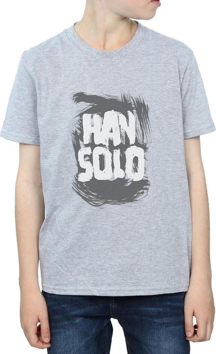 Actual product image Star Wars Boys Han Solo Text T-Shirt (152, 158)