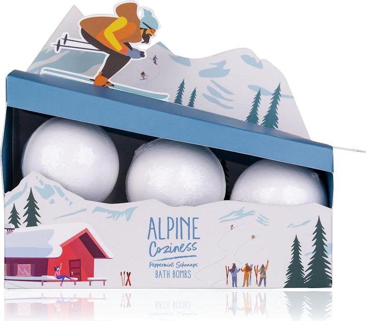 Image du produit Accentra Bain de teinture ALPINE COZINESS dans une boîte cadeau avec un skieur mobile, 3 x 60g, parfum : (Bombe de bain)