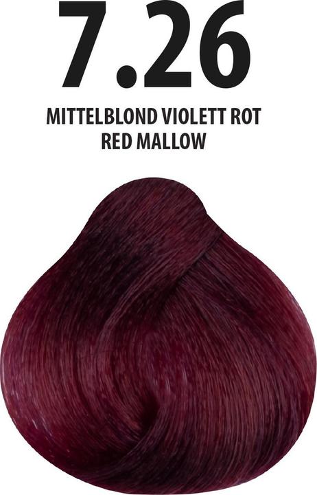 Actual product image FemMas 7.26) Hair Color Medium Blonde Purple Red 100ml (Mıttelblond Vıolett Red 100ml)