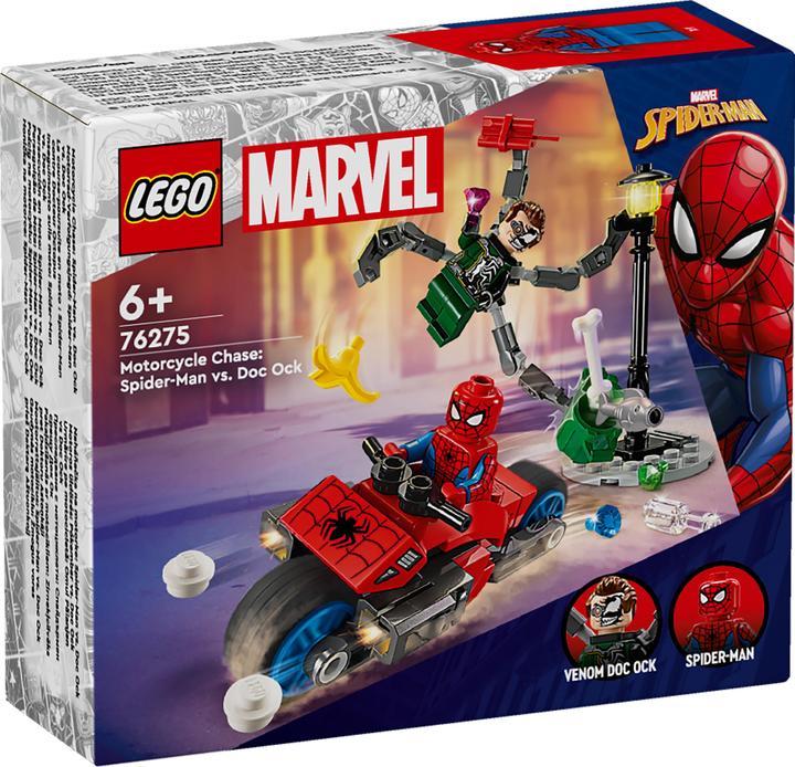 Produktbild LEGO Motorrad-Verfolgungsjagd: Spider-Man vs. Doc Ock (76275, LEGO Marvel)