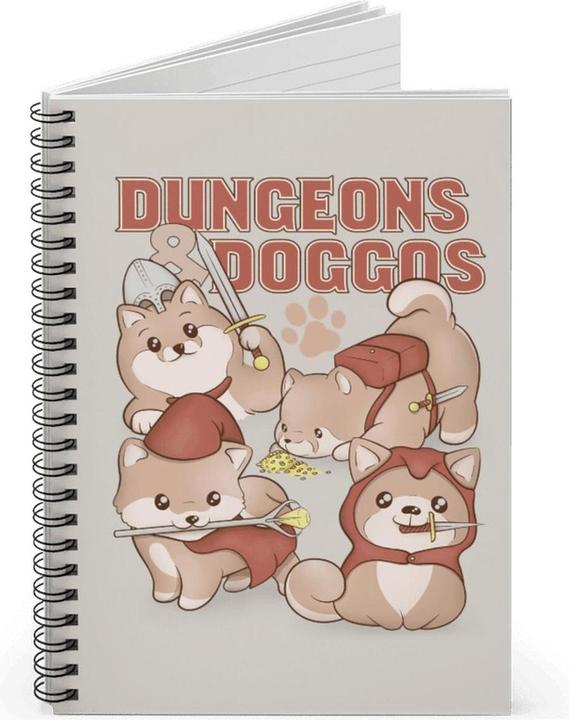 Actual product image Glass Staff Notizbuch Dungeons & Doggos Mehrfarbig (Lined, Hardcover)