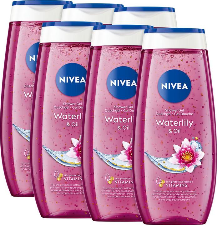 NIVEA Multipack Duschgel Waterlily & Oil (6 Stück)