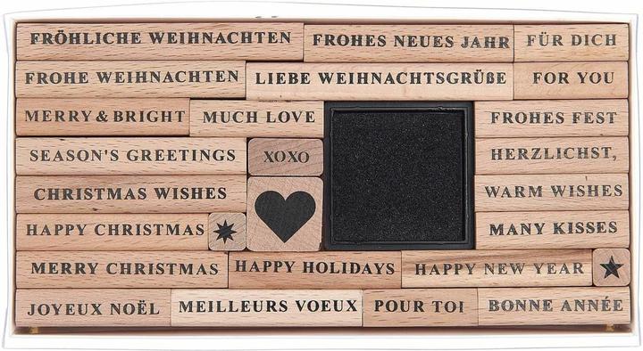 Immagine prodotto Rico Design Set di francobolli Buon Natale, Serif FSC 100%, 26 francobolli