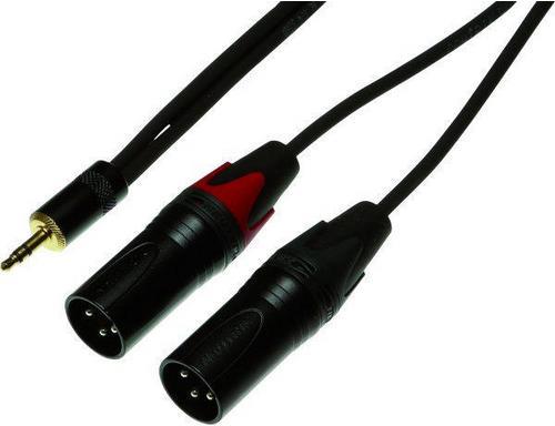 Image du produit Contrik Mini Plug 3 broches vers 2x XLR mâle (6 m, Jack 3,5 mm (AUX), XLR)