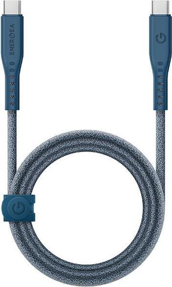 Energea cable Flow USB-C - USB-C 1.5m niebieski/blue 240W 5A PD Fast Charge (1.50 m, USB 3.2 Gen 2, 240 W)