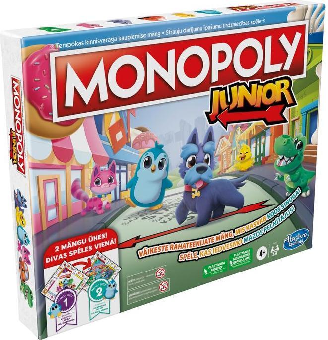 Komelon MONOPOLY Board game Junior 2 Games In 1 (in Latvian and Estonian lang.) (Estonian, Latvian)