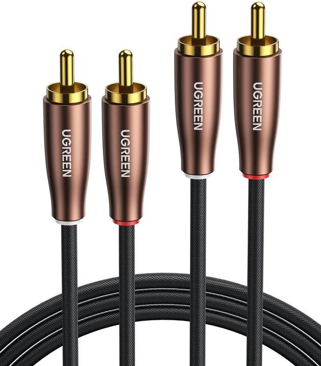 Actual product image Ugreen AV199 Extension Cable 2x RCA (Cinch) to 2x RCA (Cinch), 2m (2 m, Cinch)