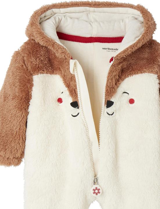 Image du produit Vertbaudet Combinaison de Noël pour bébé en peluche, renne (80)