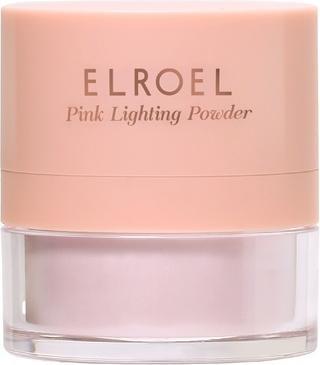 NoName Elroel Pink Lighting Powder Face Powder for Mattifying and Baking the Complexion Long-Lasting Makeup