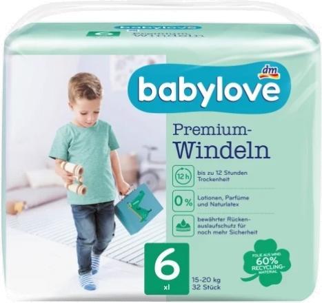 Actual product image dm babylove Premium-Windeln (Size 6, Pack, 32 Piece)