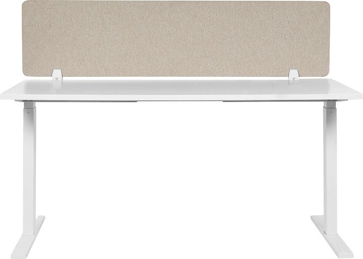 Produktbild Beliani Schreibtischtrennwand beige 130 x 40 cm WALLY (130 x 40 cm)
