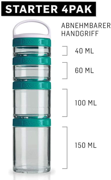 Actual product image Blender Bottle GoStak starter 4-pack (0.35 l)