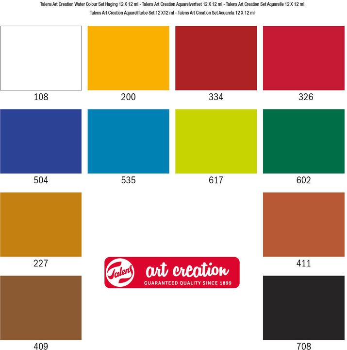 Image du produit Talens Kit de peinture aquarelle 12x12ml (Multicolore, 12000 ml)