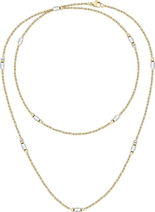 Actual product image Morellato Colori SAXQ02 Double Gold Plated Beaded Necklace (Stainless steel)