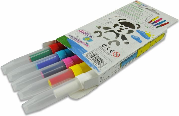 Produktbild Malinos Airbrush Stifte Magic Teddy 5Farben+Schablone 5+ (Mehrfarbig, 5 x)