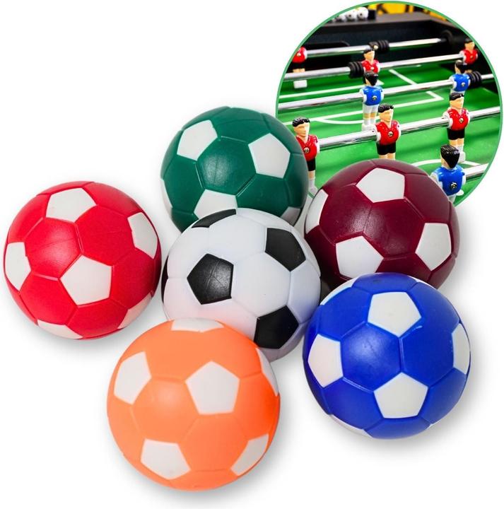 Hermex Lot de 6 ballons de baby-foot Ballons de foot de table Mini-ballons de foot de remplacement