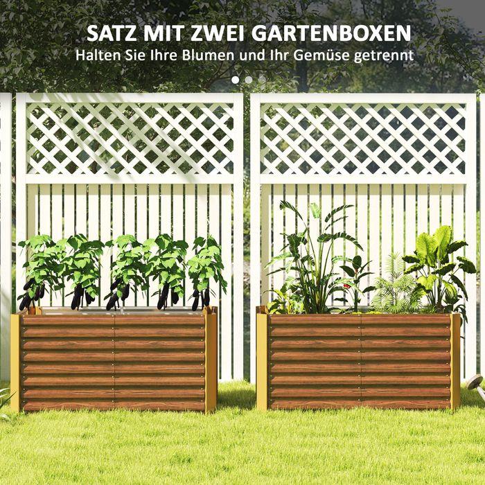 Immagine prodotto Swisshandel24 2er-Set Hochbeet, verzinkter Stahl, 120x60x60 cm